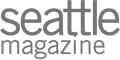 The image shows the logo of "Seattle magazine" with the text in a gray font.